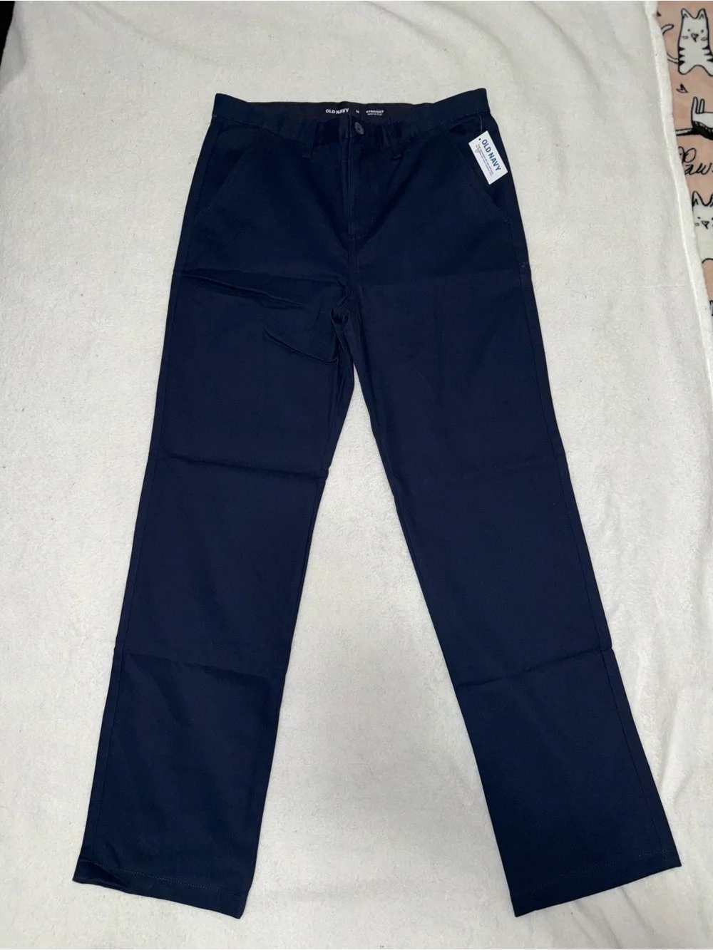 Old Navy Boys Navy Pull-On Straight Leg Pants